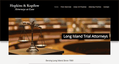 Desktop Screenshot of hopkinskopilowlaw.com