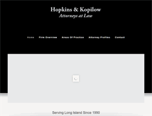 Tablet Screenshot of hopkinskopilowlaw.com